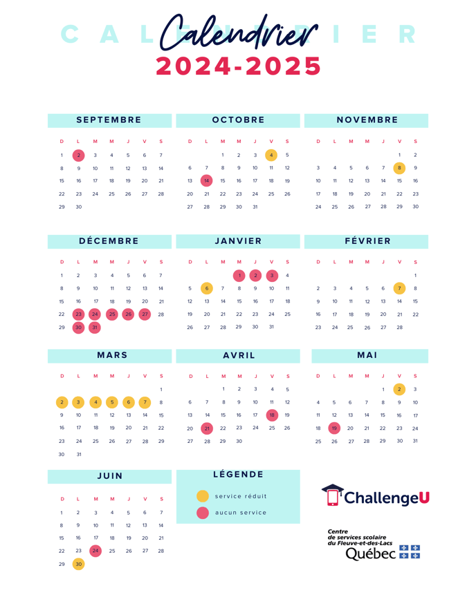 calendrier scolaire_CSSFL